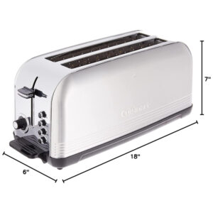 ECTQ9X2WHBM80B_5 jpg - Torradeira, com 2 fatias,900W, aço inoxidável, 110v, CUISINART CPT 2500, Prateado