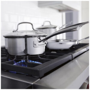 ECTQEYV8UAN00B_3 jpg - Conjunto de Panelas e Frigideiras Antiaderentes Profissional, 12 Peças, Aço Inoxidável, CUISINART 89 13, Prateado