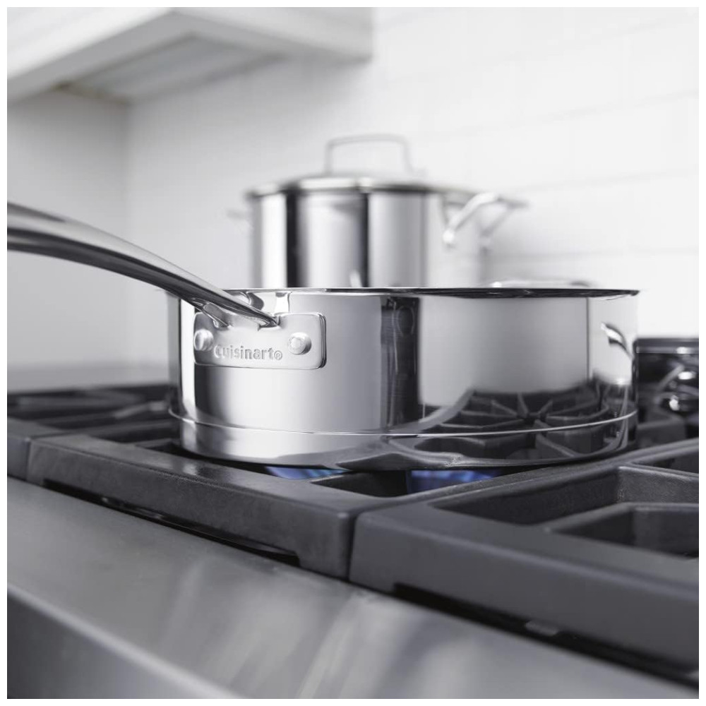 ECTQEYV8UAN00B_4 jpg - Conjunto de Panelas e Frigideiras Antiaderentes Profissional, 12 Peças, Aço Inoxidável, CUISINART 89 13, Prateado
