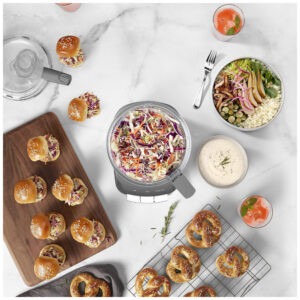 ECTQQNQD19R90B_3 jpg - Processador de Alimentos Multifuncional 2.4L, 950W, 110v, CUISINART FP 110AG, Cinza