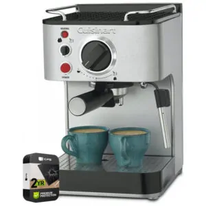 ECTQRWR8DP3C0B_0 jpg - Máquina de Café Expresso 1,6L em Aço Inoxidável com Bocal de Leite, 110V, Cuisinart EM100NP, Prata