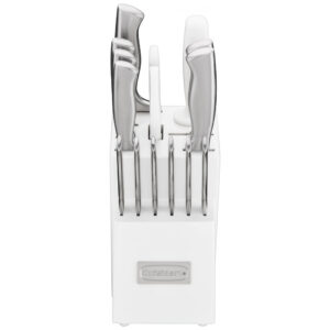 ECTQ4C6PQBS90B_2-1 jpg - Conjunto de Facas com Lâminas em Aço Inoxidável, 15 Peças, Cuisinart, Branco Brilhante