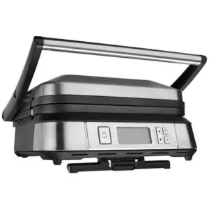 ECTQ97PZGY690B_2 jpg - Sanduicheira Antiaderente 3 Fatias, Painel LED, Aço Inoxidável, 110v, CUISINART E9CUIGR6S, Prateado