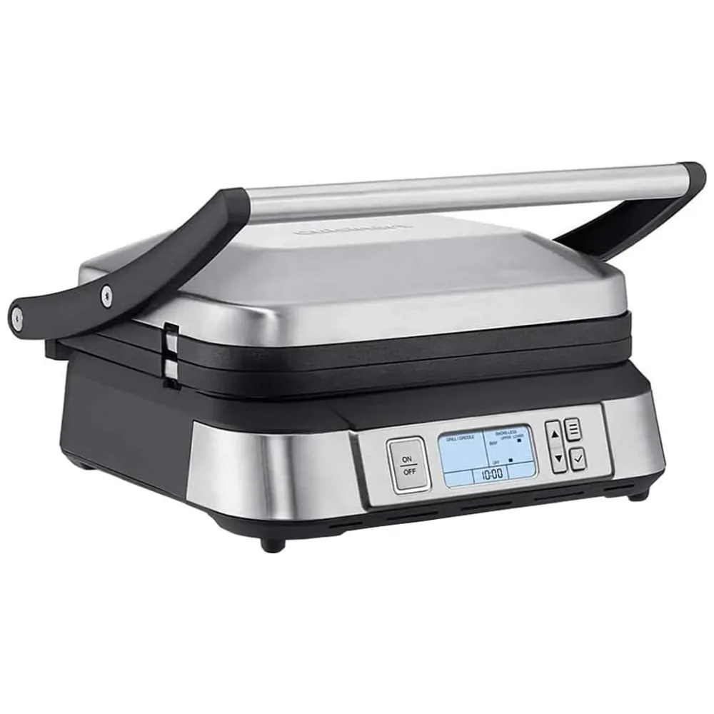 ECTQ97PZGY690B_3 jpg - Sanduicheira Antiaderente 3 Fatias, Painel LED, Aço Inoxidável, 110v, CUISINART E9CUIGR6S, Prateado