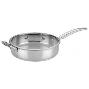 ECTQY86MWHH80B_4 jpg - Conjunto de Panelas e Frigideiras Antiaderentes de Aço Inoxidável, Peças, CUISINART N91 11, Prateado