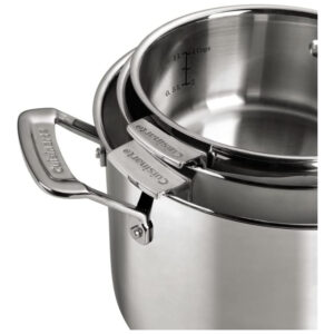 ECTQY86MWHH80B_8 jpg - Conjunto de Panelas e Frigideiras Antiaderentes de Aço Inoxidável, Peças, CUISINART N91 11, Prateado