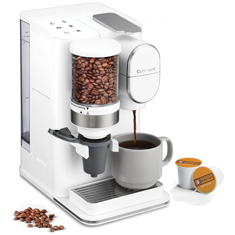 ECTQZKLL1ZFB0B_0 jpg - Máquina de Café Expresso de Dose Única Cuisinart DGB 2W Grind Brew, 110V, Branca