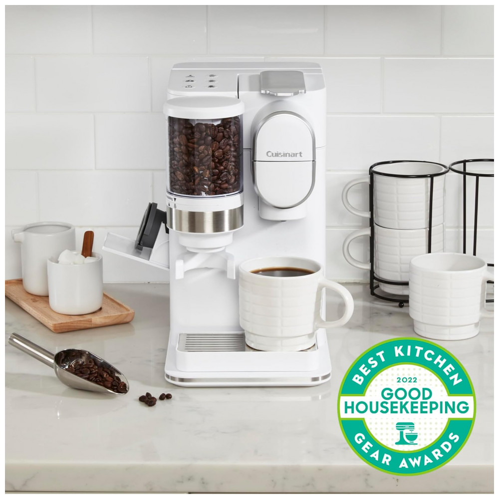 ECTQZKLL1ZFB0B_1 jpg - Máquina de Café Expresso de Dose Única Cuisinart DGB 2W Grind Brew, 110V, Branca