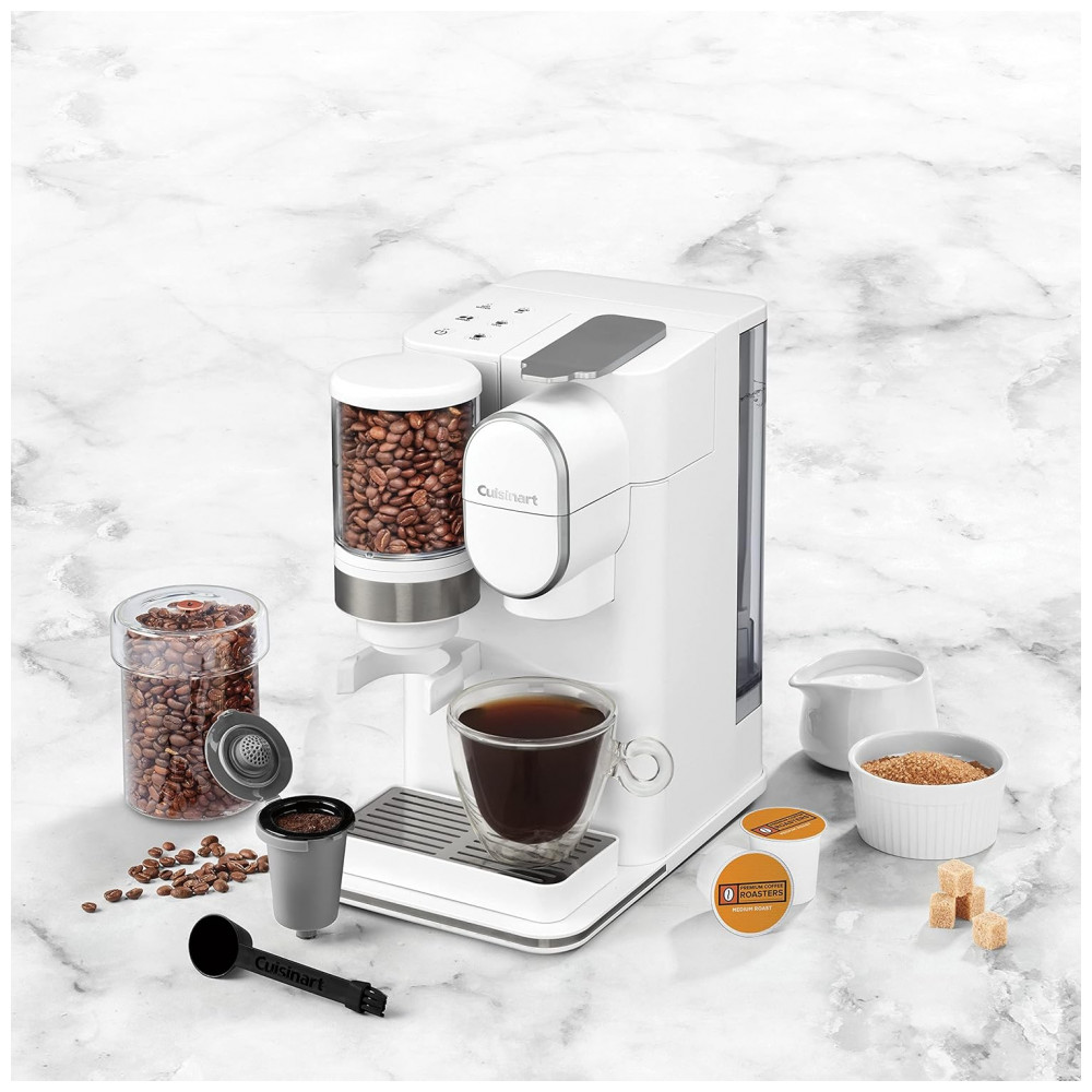 ECTQZKLL1ZFB0B_2 jpg - Máquina de Café Expresso de Dose Única Cuisinart DGB 2W Grind Brew, 110V, Branca