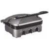 ECTQ0TLRU9400B_0 jpg - Churrasqueira Elétrica, 5 em 1, para 4 pessoas, 1500 W, prata, 110v, CUISINART GR 4N, Cinza