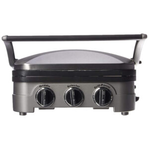 ECTQ0TLRU9400B_5 jpg - Churrasqueira Elétrica, 5 em 1, para 4 pessoas, 1500 W, prata, 110v, CUISINART GR 4N, Cinza