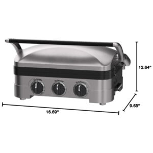 ECTQ0TLRU9400B_6 jpg - Churrasqueira Elétrica, 5 em 1, para 4 pessoas, 1500 W, prata, 110v, CUISINART GR 4N, Cinza