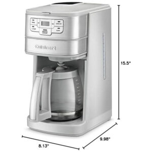 ECTQ2JZT1VNC0B_5 jpg - Cafeteira Automática Programável 12 Xícaras em Aço Inox, 110V Cuisinart DGB 400SS, Branca