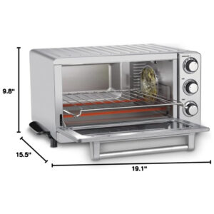 ECTQHX7WL1M10B_2 jpg - Forno Elétrico de Bancada, 1800W, 110v, CUISINART TOB 60N1, Cinza