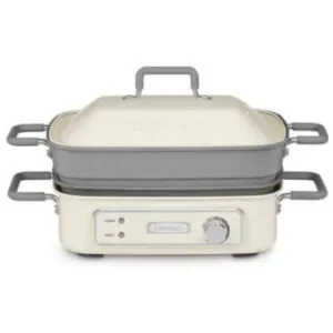 ECTQNYQK4F480B_1 jpg - Churrasqueira Elétrica, multifuncional, para 7 pessoas, 5 litros, 1400 W, branca, 110v, CUISINART GR M3, Branco