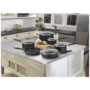 ECTQOAT50H500B_1 jpg - Conjunto de Panelas e Frigideira Antiaderente 11 Peças em Aço Anodizado, Cuisinart