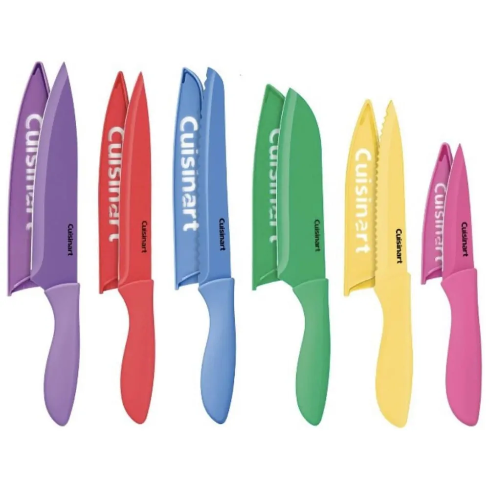 ECTQS6SKGSF80B_0 jpg - Conjunto de Facas com Revestimento em Cerâmica, 6 peças, Cuisinart, Coloridas