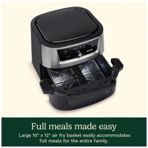 ECTQ34JNCNPD0B_2 jpg - Fritadeira de Ar Cuisinart, Forno de 9 Litros com Cesto de Aço Inoxidável e 6 Programas para Assar, Cozinhar, Grelhar, Fritar,