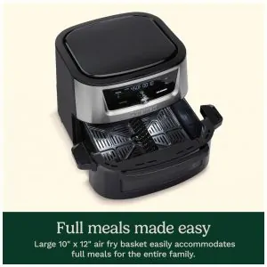 ECTQ34JNCNPD0B_2 jpg - Fritadeira de Ar Cuisinart, Forno de 9 Litros com Cesto de Aço Inoxidável e 6 Programas para Assar, Cozinhar, Grelhar, Fritar,