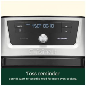 ECTQ34JNCNPD0B_3 jpg - Fritadeira de Ar Cuisinart, Forno de 9 Litros com Cesto de Aço Inoxidável e 6 Programas para Assar, Cozinhar, Grelhar, Fritar,