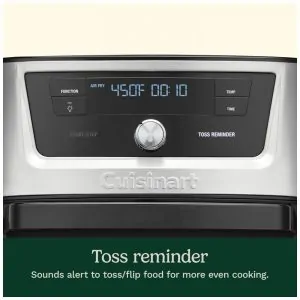 ECTQ34JNCNPD0B_3 jpg - Fritadeira de Ar Cuisinart, Forno de 9 Litros com Cesto de Aço Inoxidável e 6 Programas para Assar, Cozinhar, Grelhar, Fritar,
