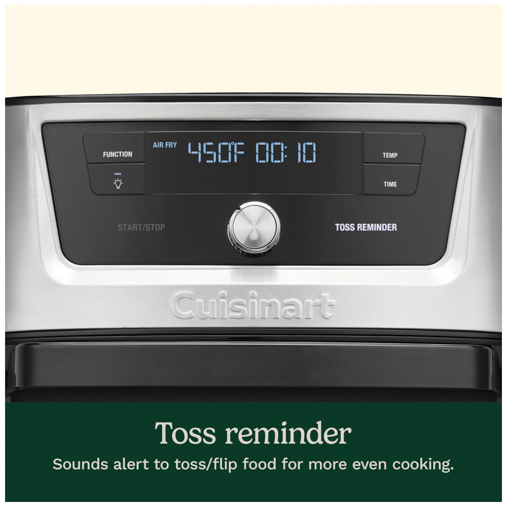 ECTQ34JNCNPD0B_3 jpg - Fritadeira de Ar Cuisinart, Forno de 9 Litros com Cesto de Aço Inoxidável e 6 Programas para Assar, Cozinhar, Grelhar, Fritar,