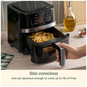 ECTQBTVLW89D0B_2 jpg - Fritadeira Cuisinart Air Fryer 2,6 Litros com Cesto Compacto e 3 Funções de Cozimento para Fritar, Assar e Grelhar, 3 Predefinições de Airfryer,