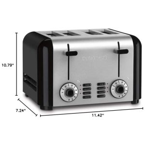 ECTQM0Q118C00B_2 jpg - Torradeira Elétrica, Inoxidável, 4 Fatias, Inox Escovado, 110v, CUISINART CPT 340, Preto