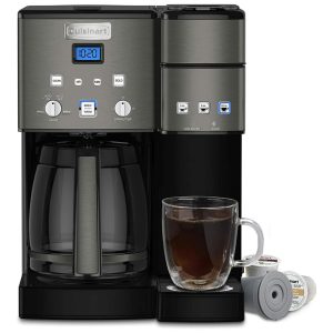 Cafeteira Elétrica Programável 12 Xícaras e Servidor de Café Em Aço Inoxidável Automática Cor, escuro, CUISINART SS 15BKS, Cinza escuro