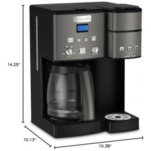 Cafeteira Elétrica Programável 12 Xícaras e Servidor de Café Em Aço Inoxidável Automática Cor, escuro, CUISINART SS 15BKS, Cinza escuro