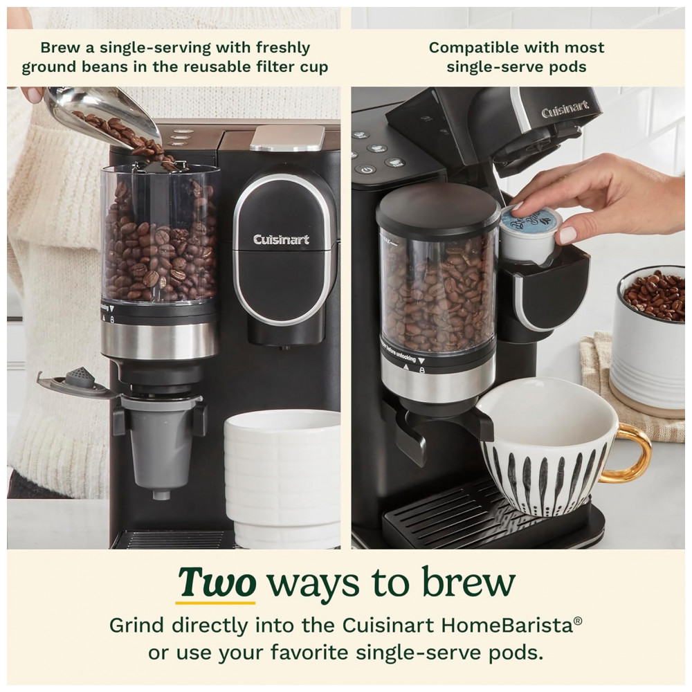 Cuisinart DGB 2SS Inox Máquina de Café Single Serve com Moedor Integrado, 120V