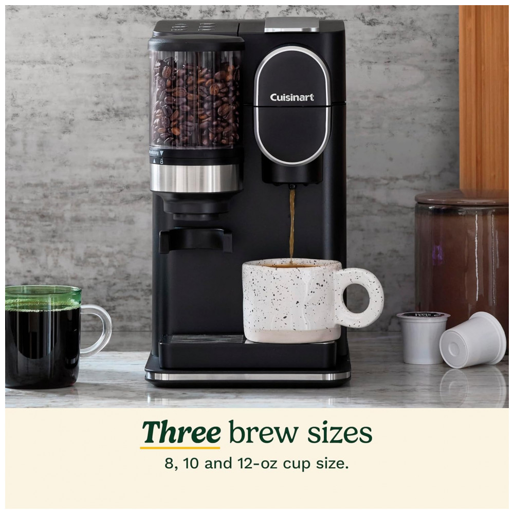 Cuisinart DGB 2SS Inox Máquina de Café Single Serve com Moedor Integrado, 120V