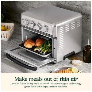 Forno de Convecção e Fritadeira de Ar Cuisinart com Grelha, 1800W 81 Forno de Ar com Função Grelha, Assar, Convecção, Grelhar,