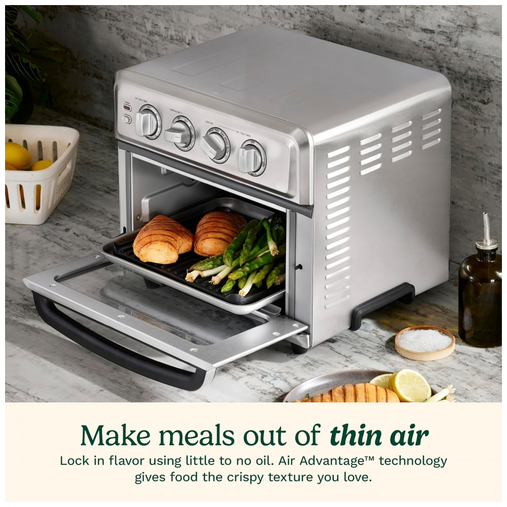 Forno de Convecção e Fritadeira de Ar Cuisinart com Grelha, 1800W 81 Forno de Ar com Função Grelha, Assar, Convecção, Grelhar,