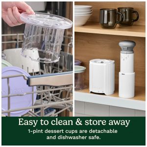 Cuisinart FastFreeze Max 5 em 1 Máquina de Sorvete, Milkshakes, Slushies, Sorbets e MixIns, com Duas Tazas de 473ml