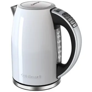 Chaleira Elétrica Inox Sem Fio Cuisinart 1,7 Litros com 6 Temperaturas Programadas Branca, CPK17