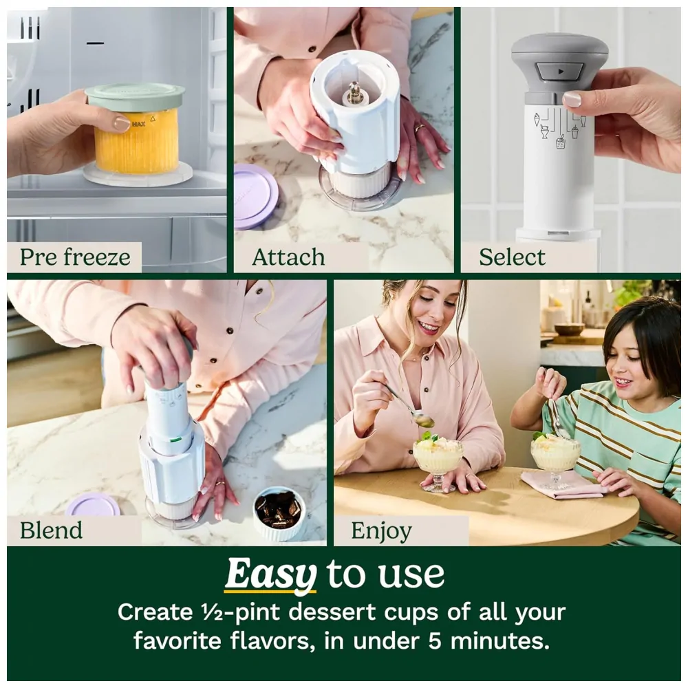 Cuisinart FastFreeze ICEFD10 Sorveteira Elétrica 5 em 1, Milkshakes, Sorvetes e Slushies Rápidos