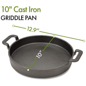 Frigideira de Ferro Fundido Pré Preparada, CUISINART CCP 1000, Preto
