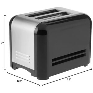 Torradeira Elétrica, Compacta em Inox, 2 Fatias, 110v, CUISINART CPT 320, Preto