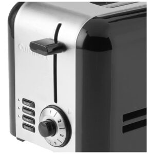 Torradeira Elétrica, Compacta em Inox, 2 Fatias, 110v, CUISINART CPT 320, Preto